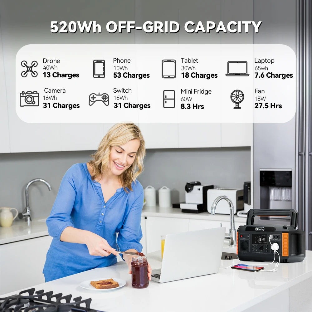 560W Portable Solar Generator