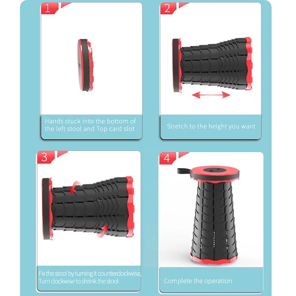 Outdoor Furniture Retractable Stool Chairs