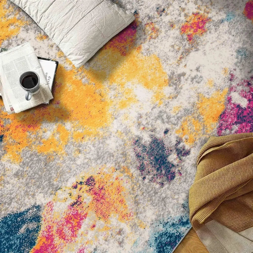 Washable Abstract Area Rug