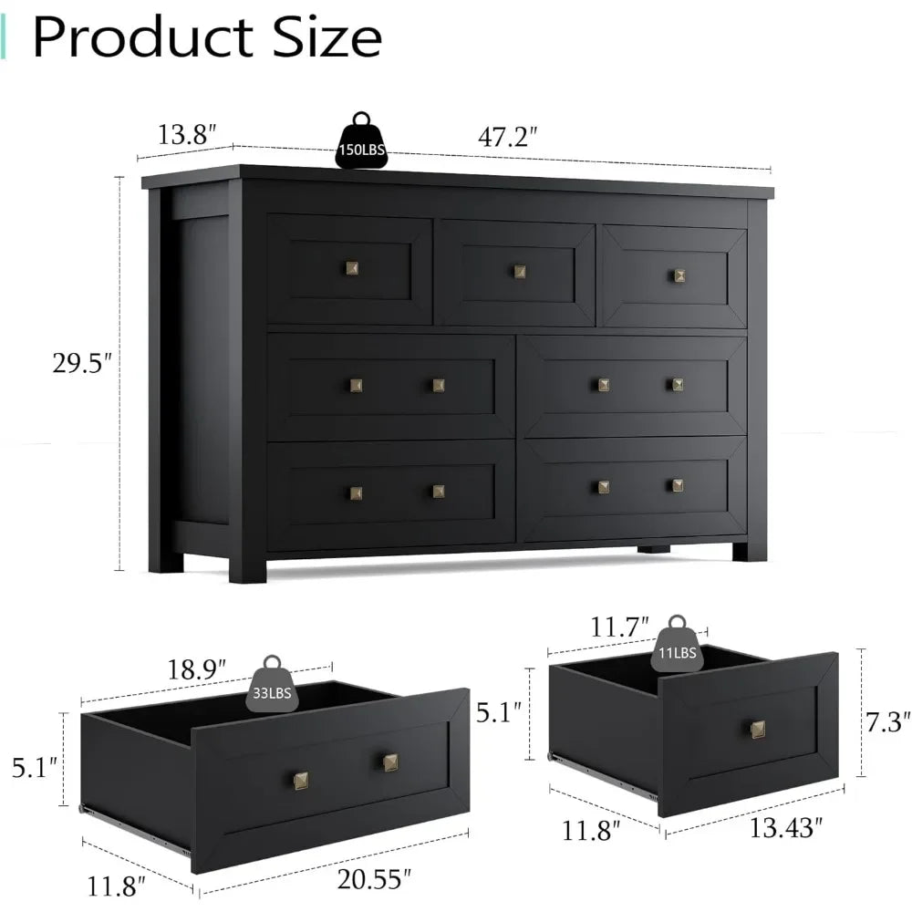 Farmhouse Wood Chest of Drawers