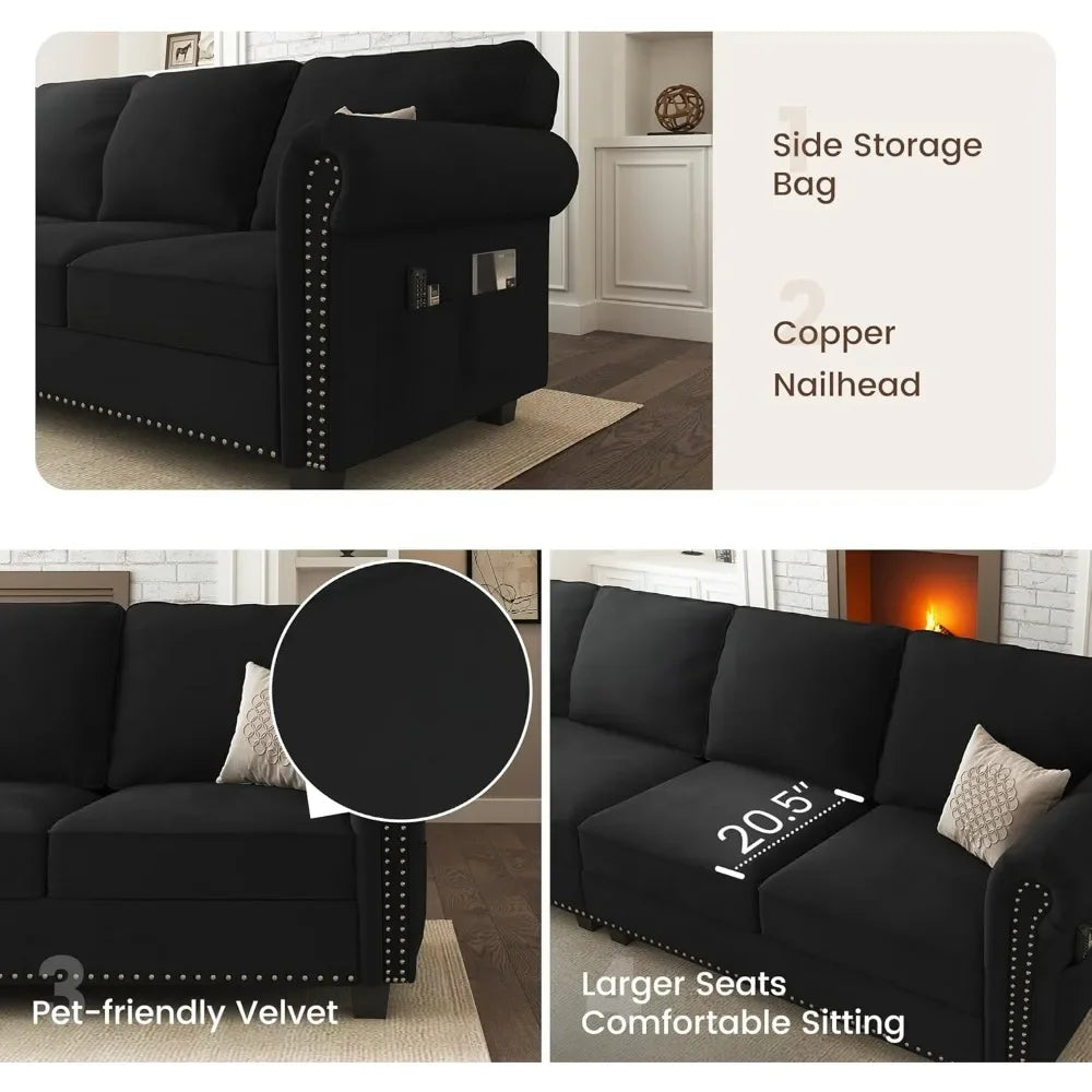 Living Room Sofas with Storage Ottoman