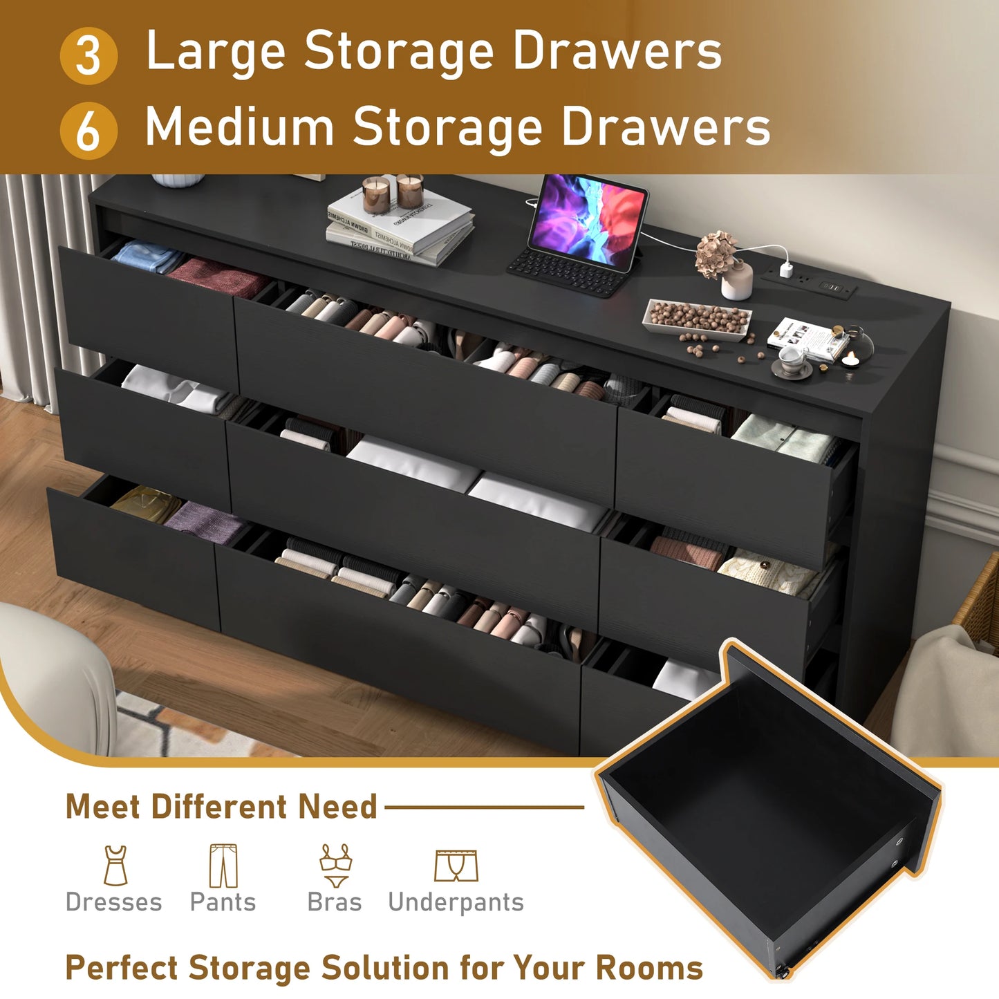 9 Drawer Dresser
