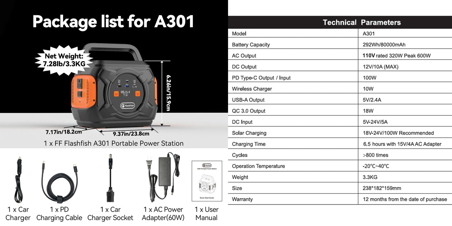 560W Portable Solar Generator