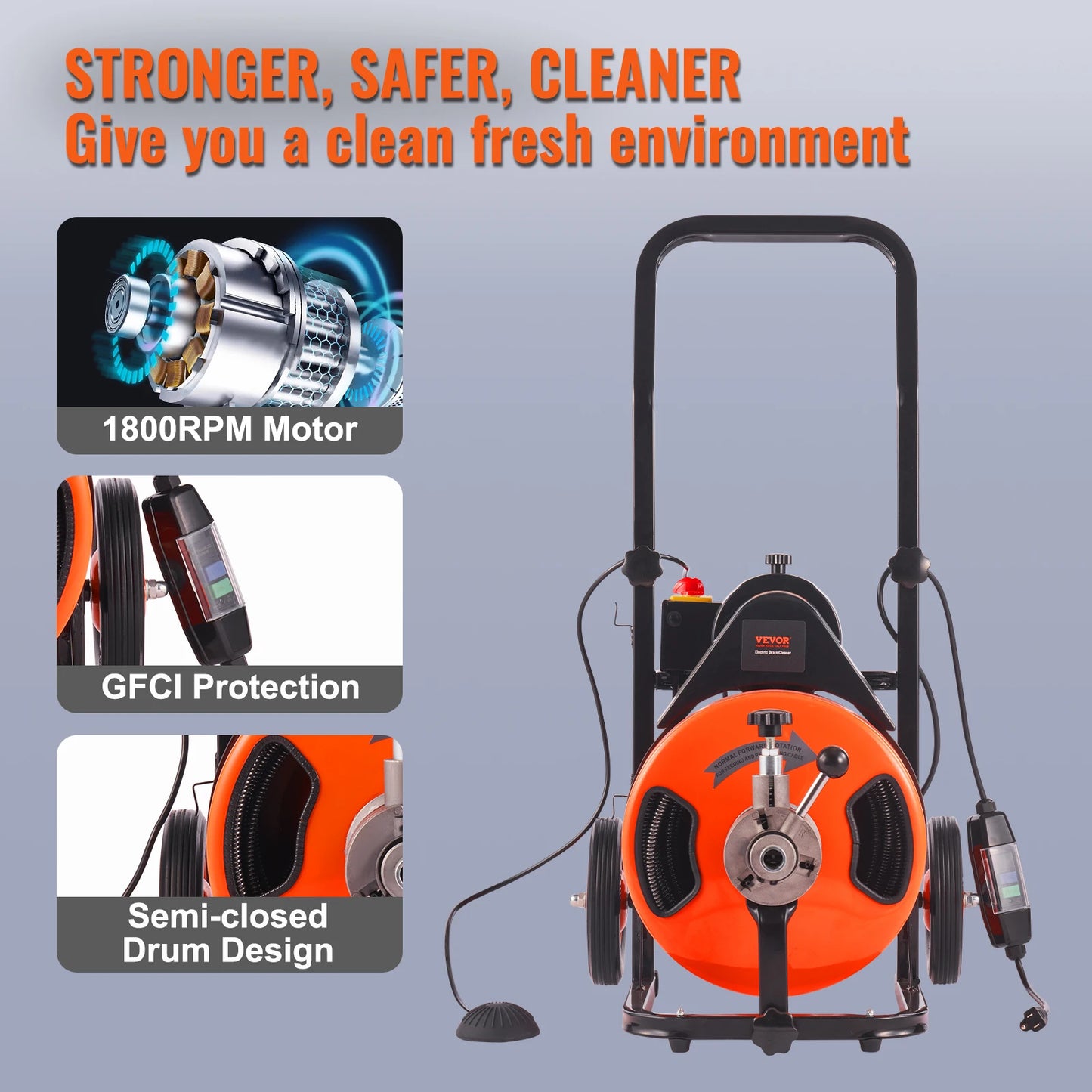 Drain Cleaner 50FT/75FT/100FT