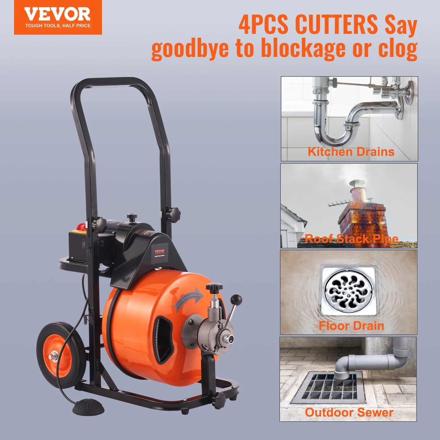 Drain Cleaner 50FT/75FT/100FT