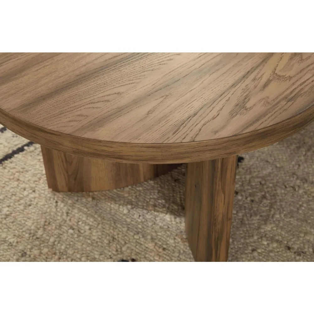 Rustic Thick-Tabletop Coffee Table