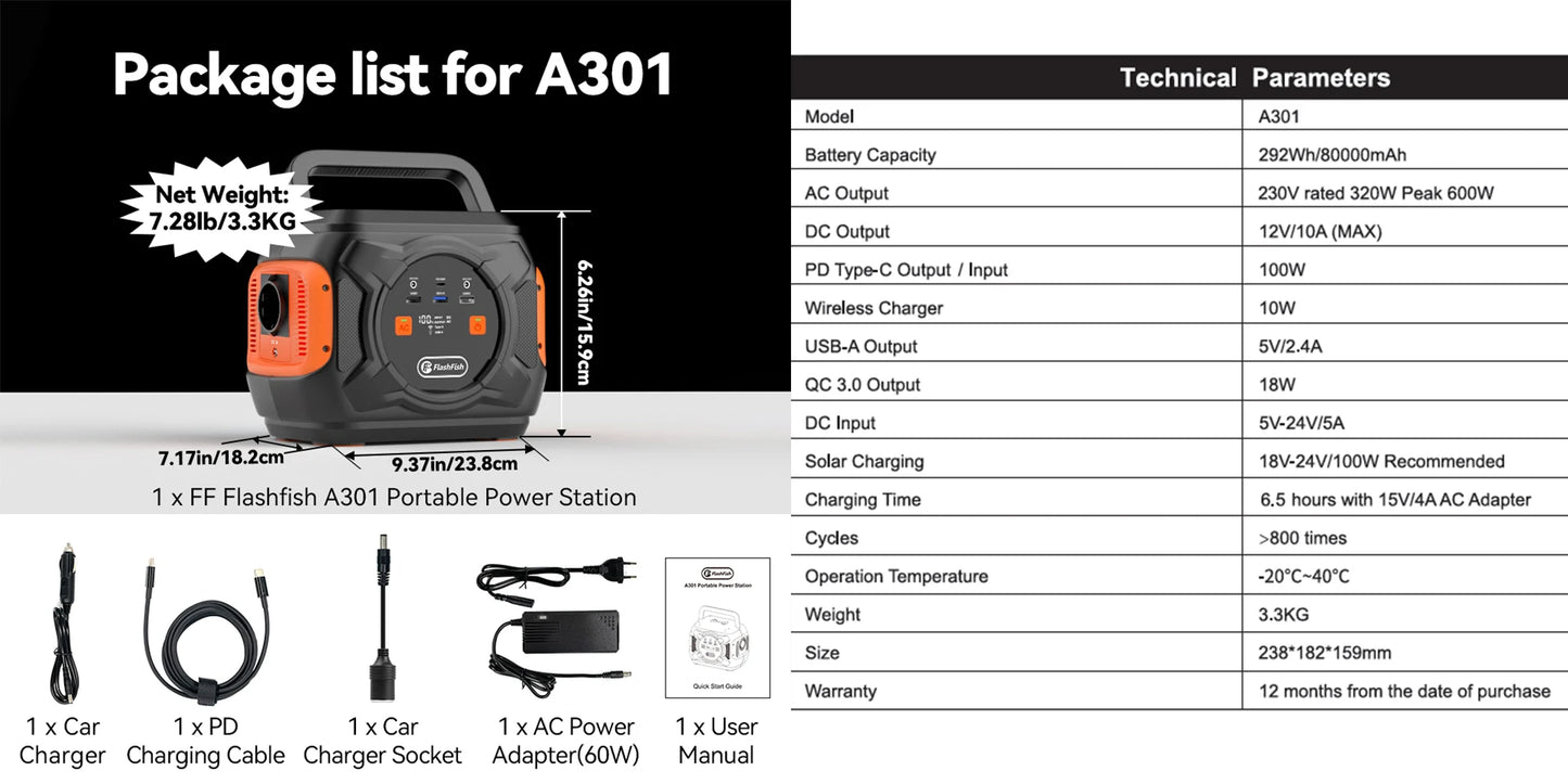 560W Portable Solar Generator