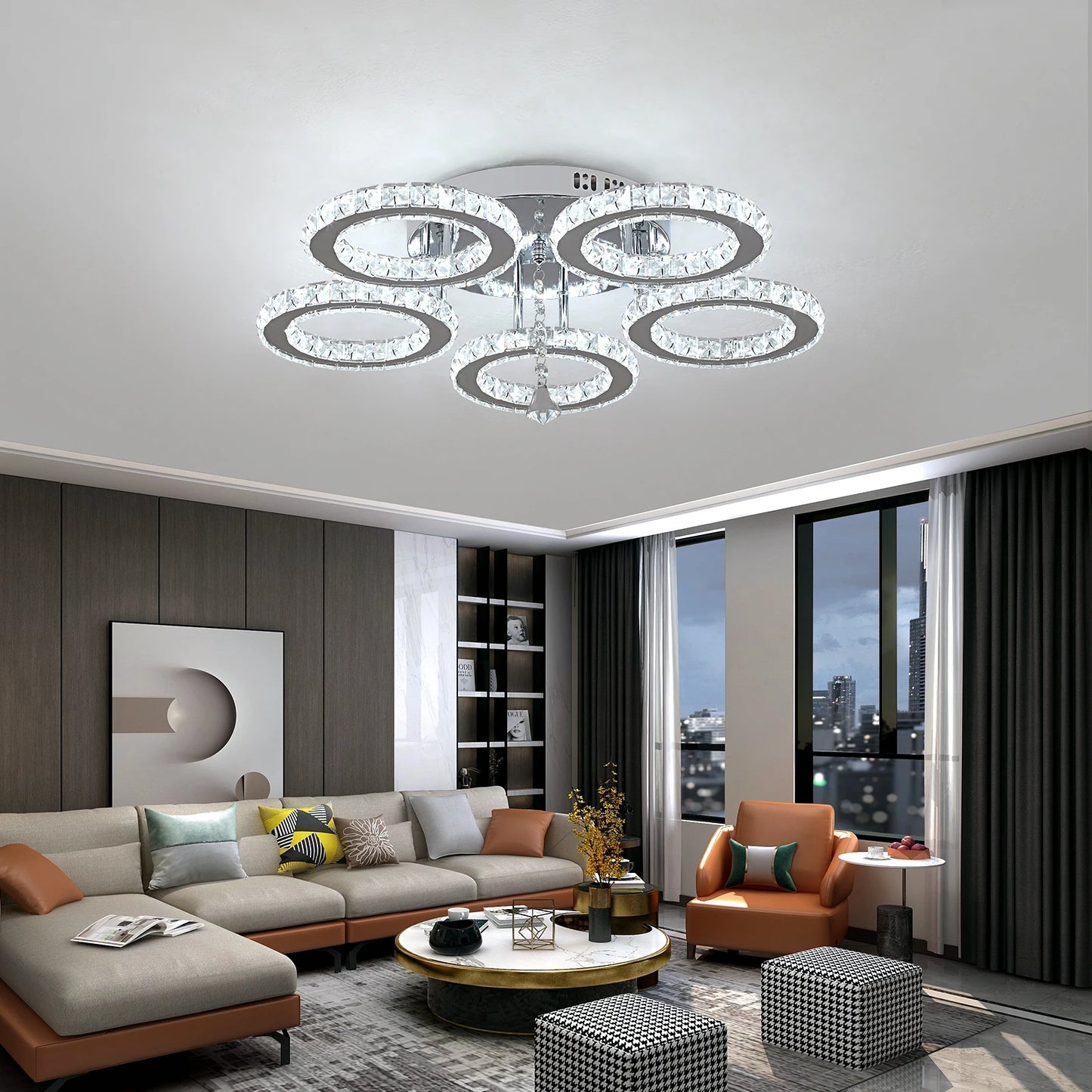 Modern Crystal Led Ceiling Chandelier Light