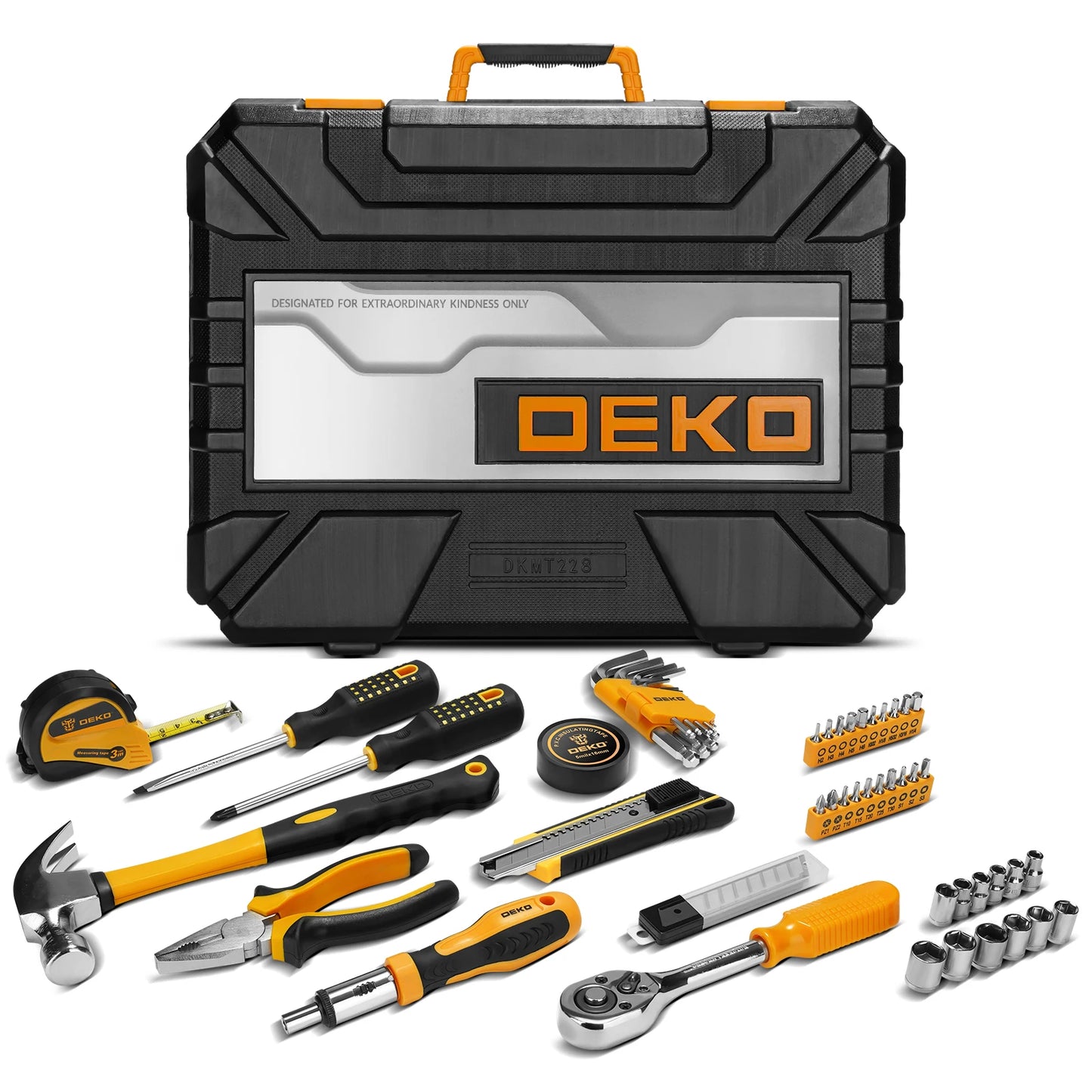 228Pcs Socket Wrench Auto Repair Tool with Plastic Toolbox Storage Case