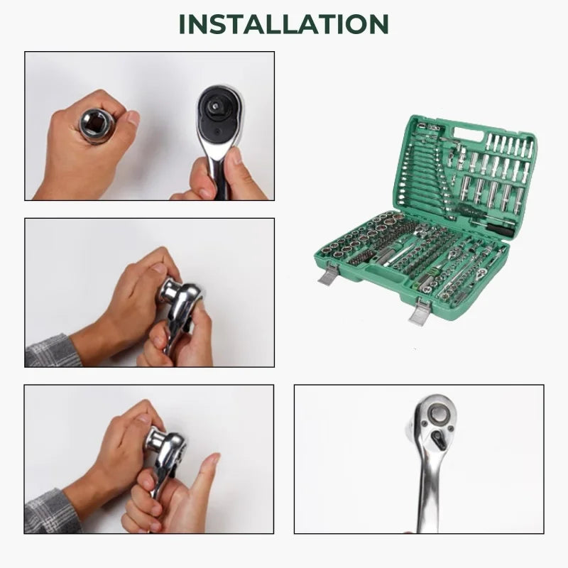 72 Teeth 151/216PCS Professional Auto Repair Tool Set