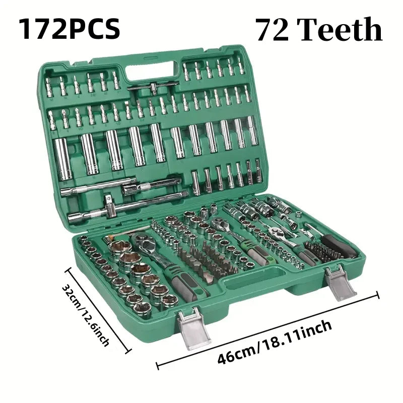 72 Teeth 151/216PCS Professional Auto Repair Tool Set