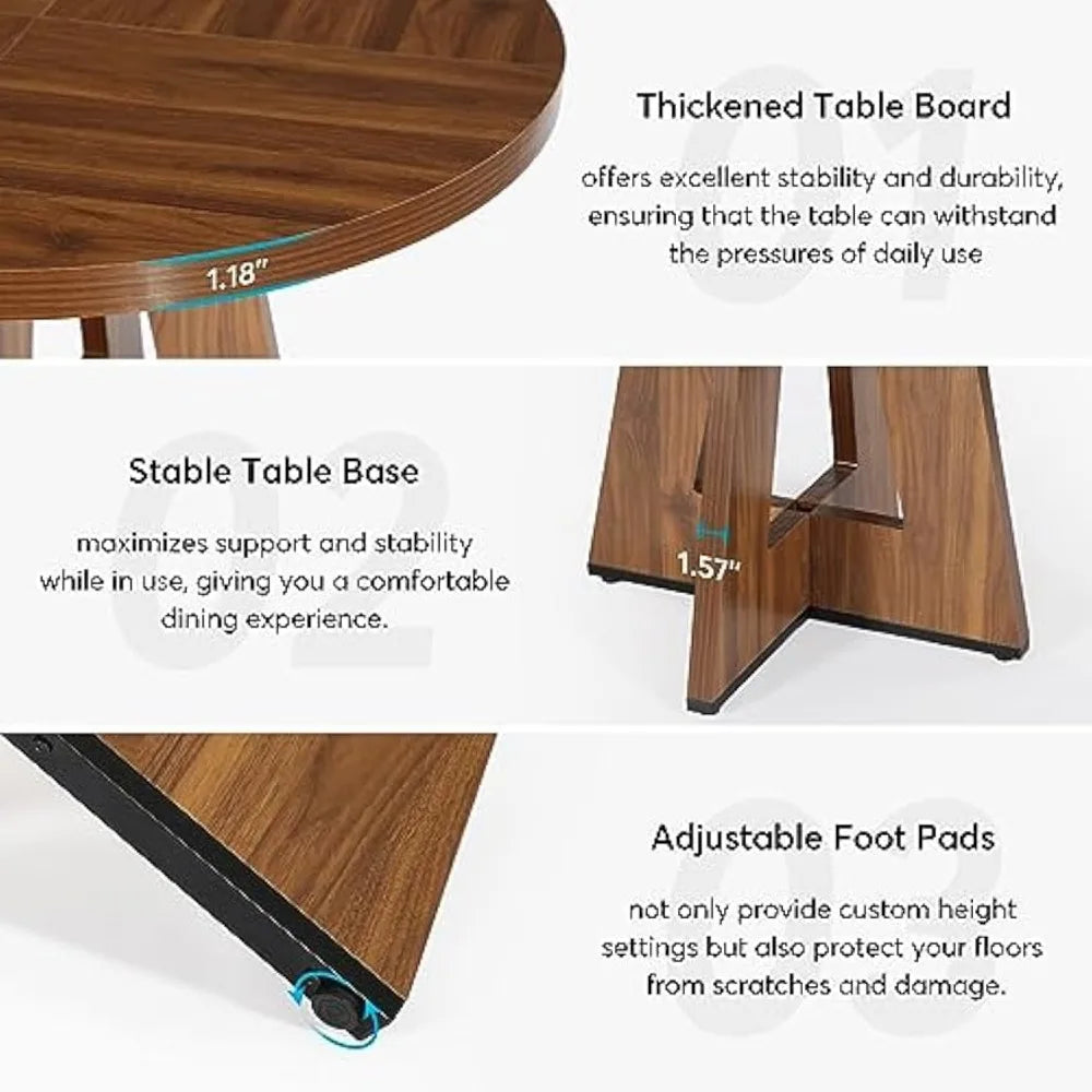 Round Dining Table for 4