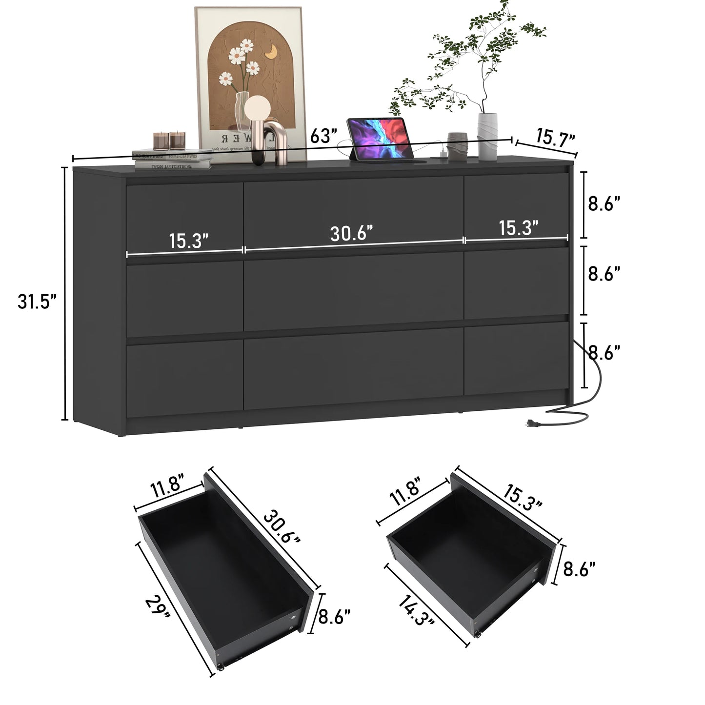 9 Drawer Dresser