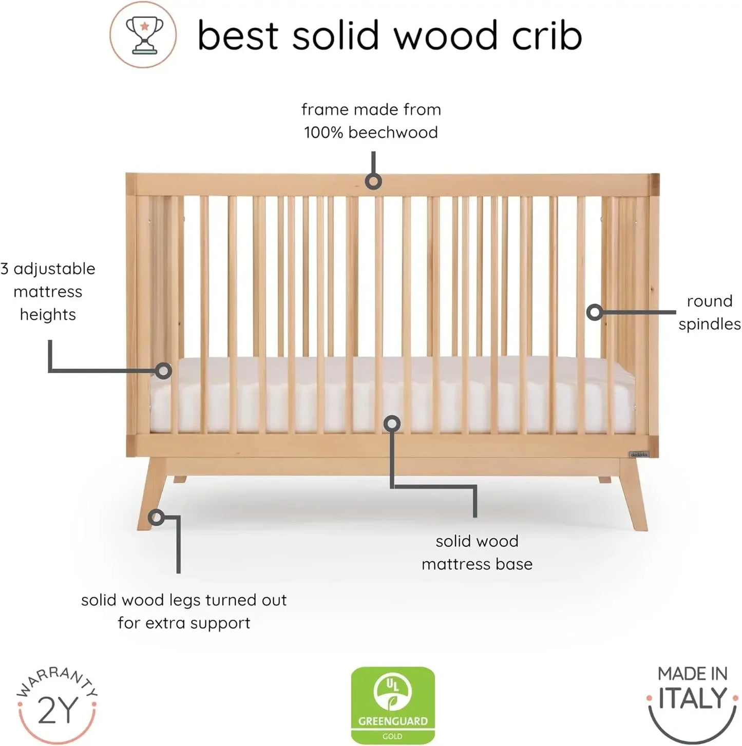 3-in-1 Convertible Crib