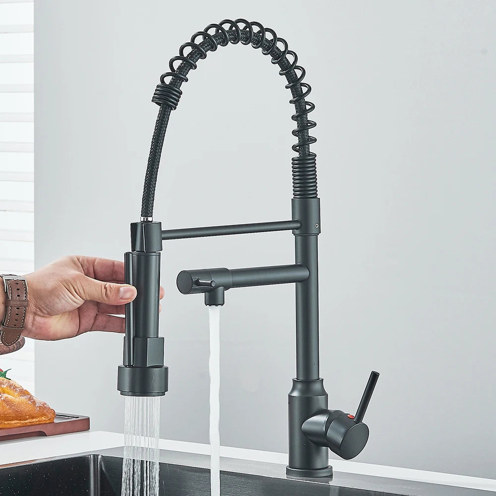 Pull Down Spring Kitchen Faucet