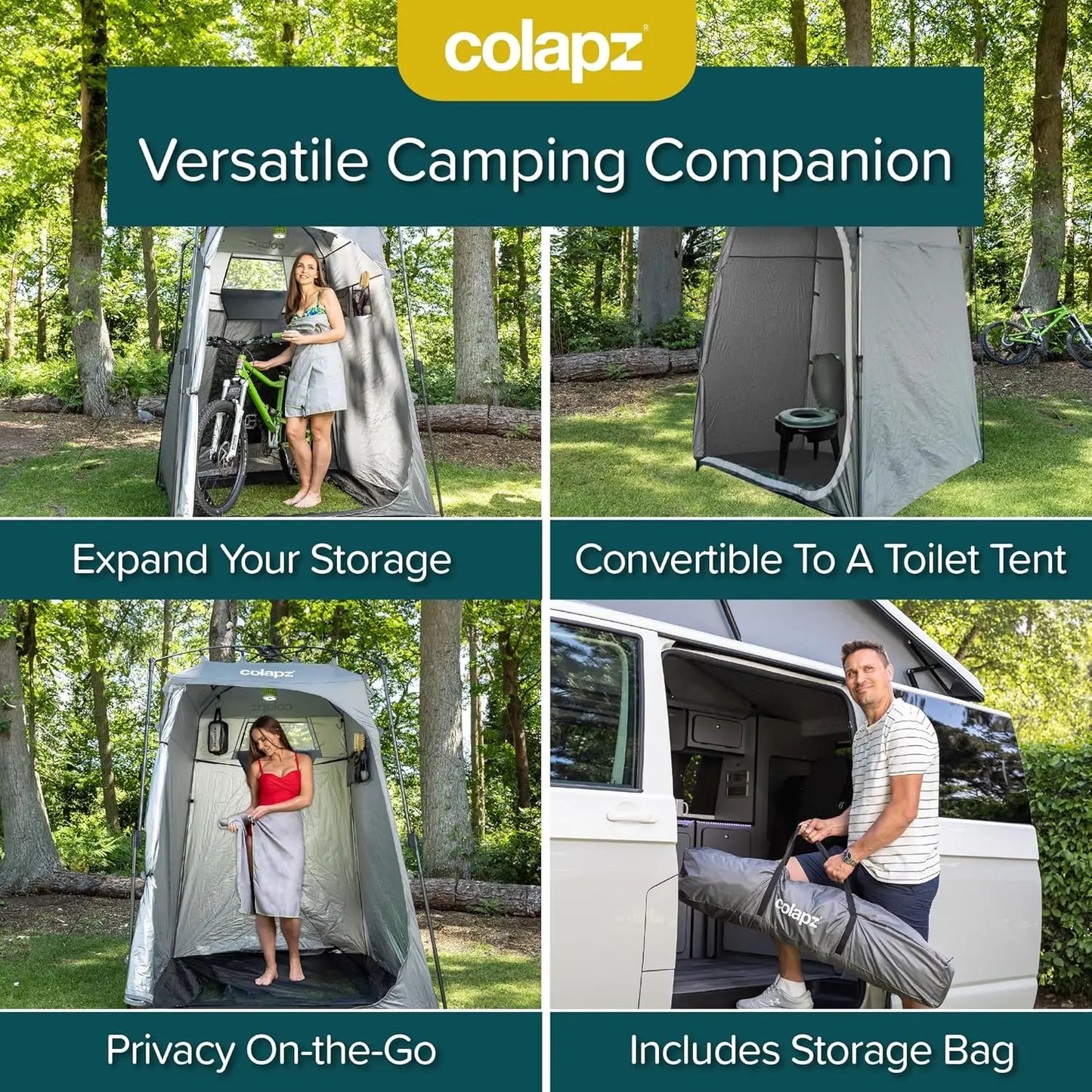 Camping Shower Tent and Pop Up Toilet Tent
