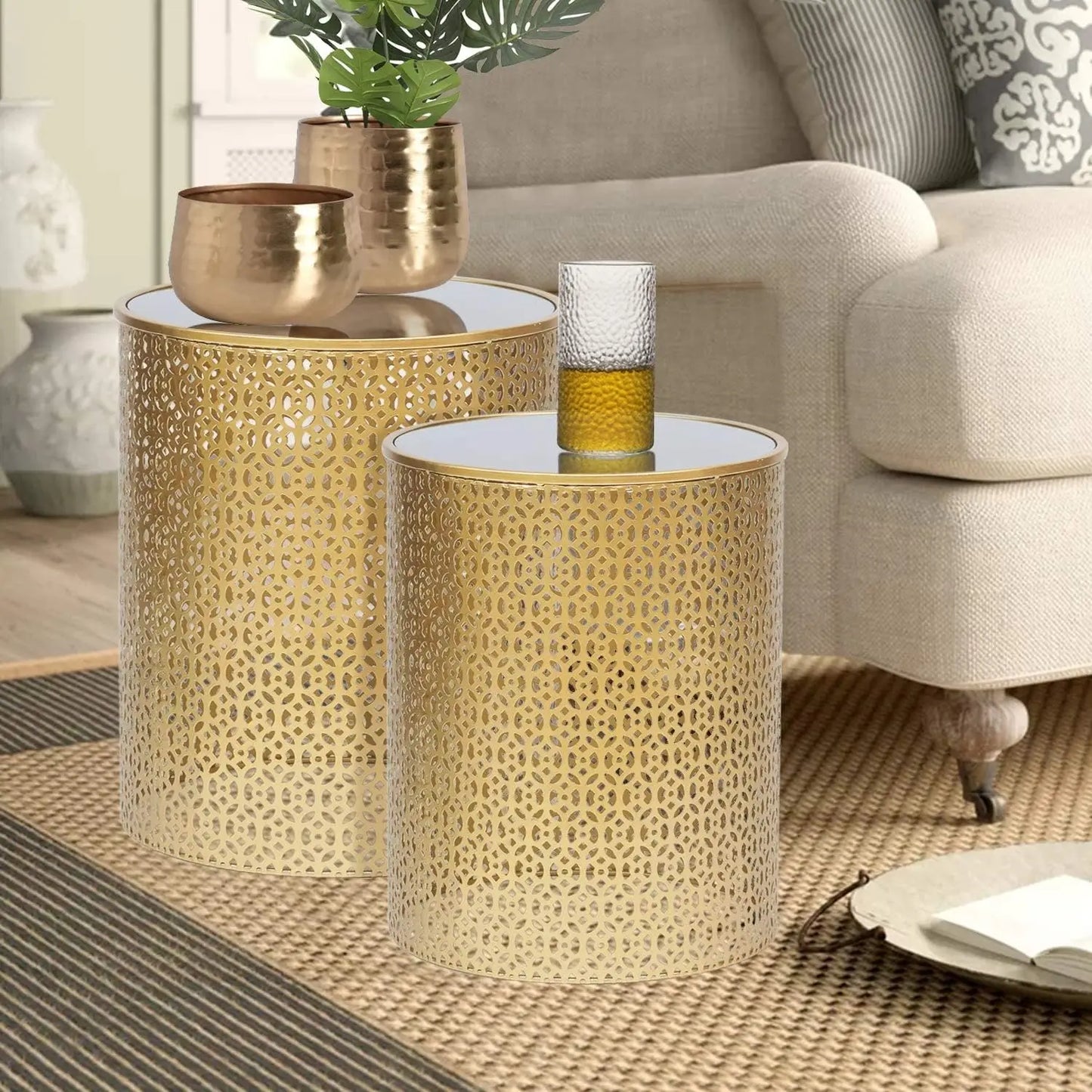 Round Side/ End Tables Set of 2