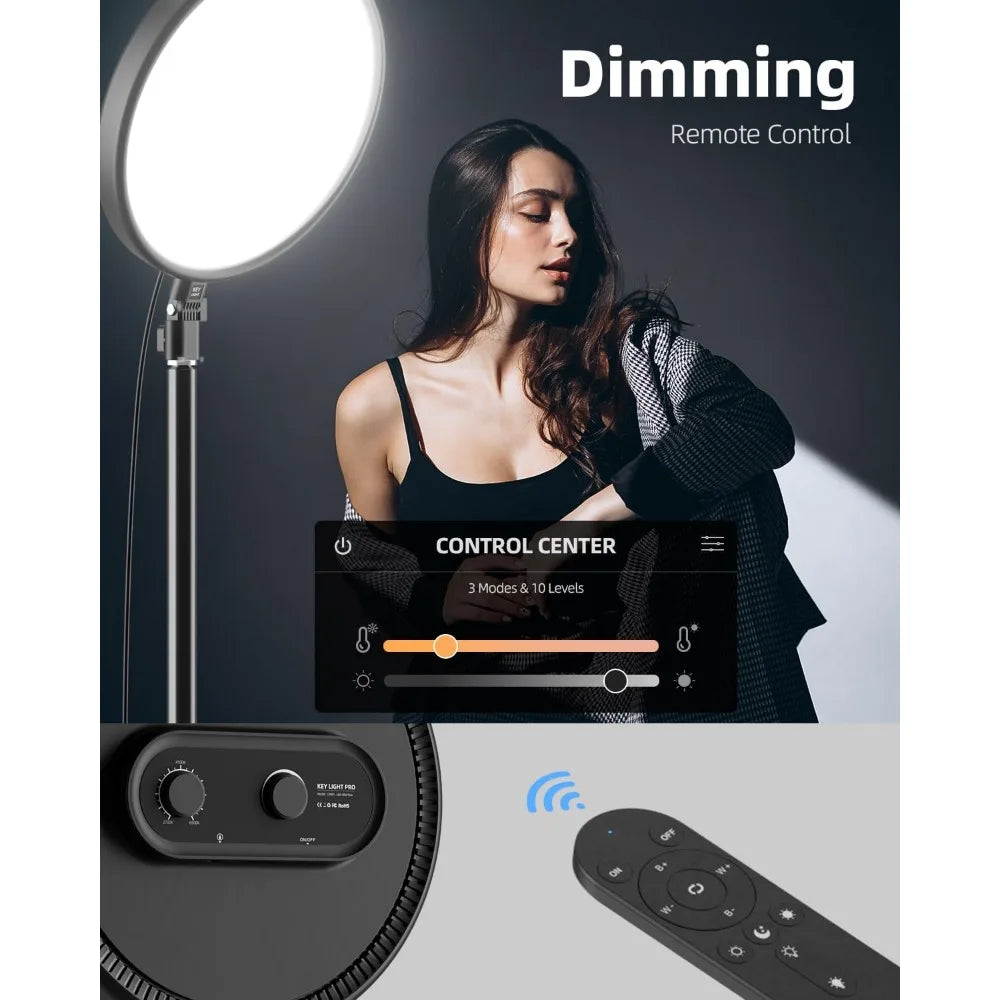 Ring Light with Stand and Phone Holder Kit