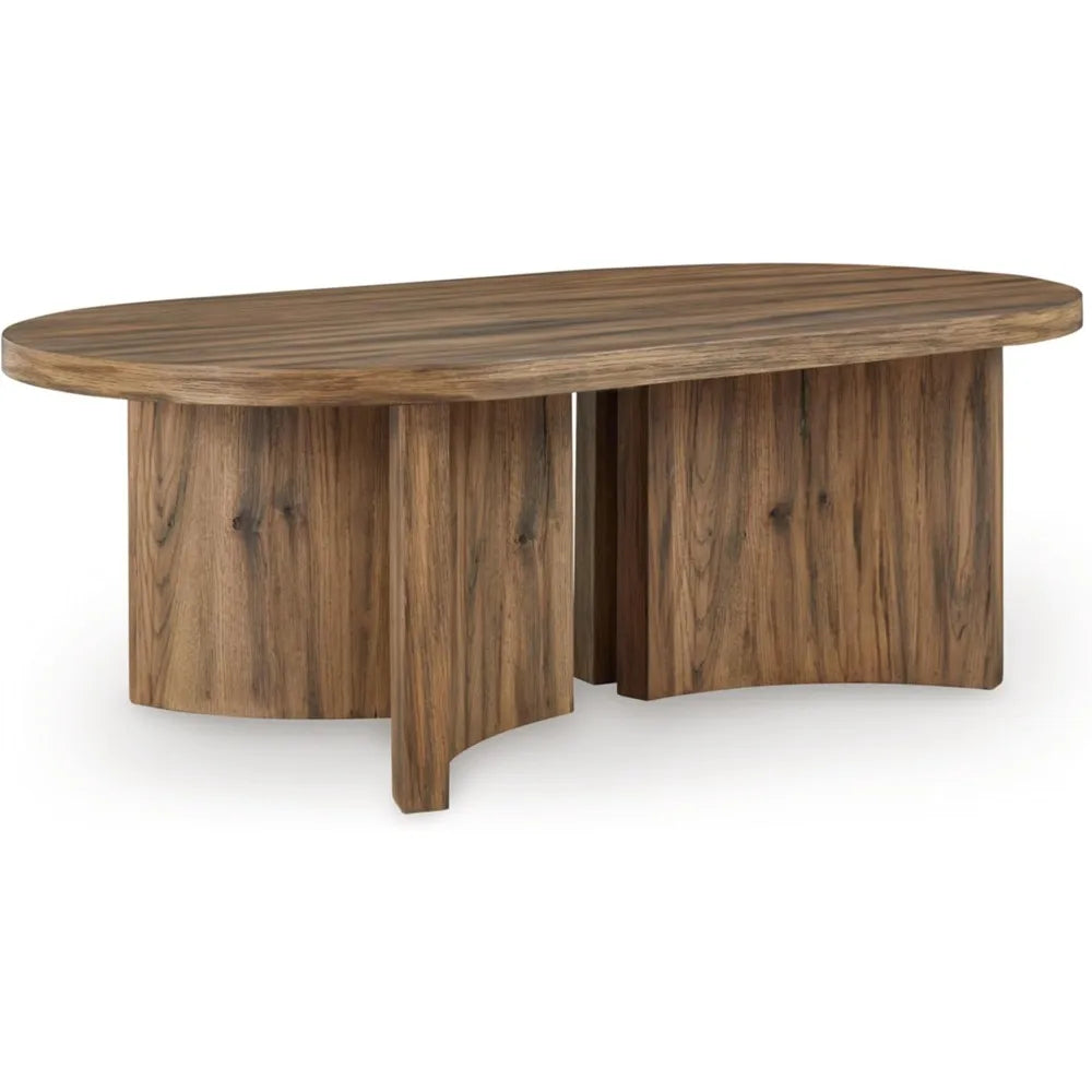 Rustic Thick-Tabletop Coffee Table