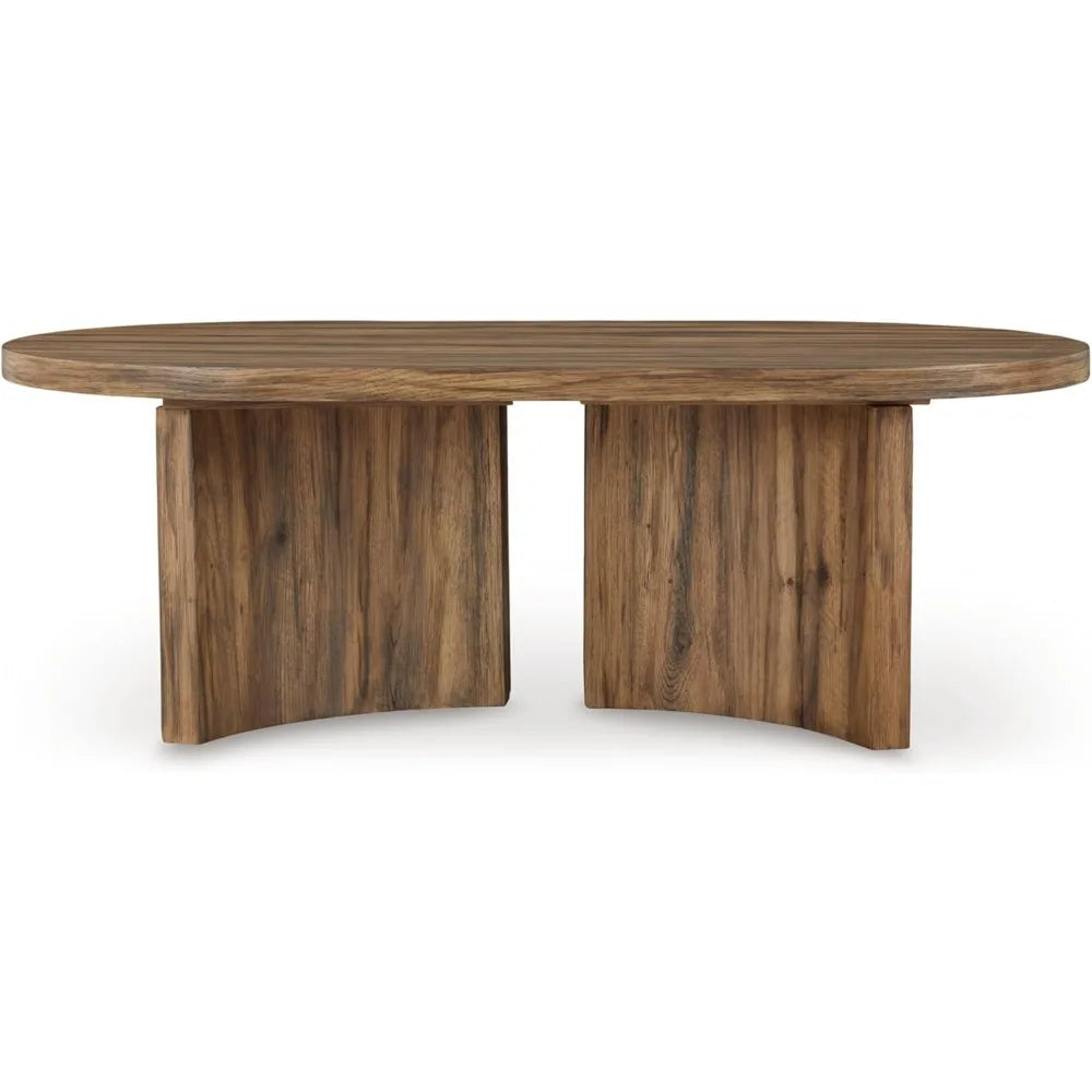 Rustic Thick-Tabletop Coffee Table
