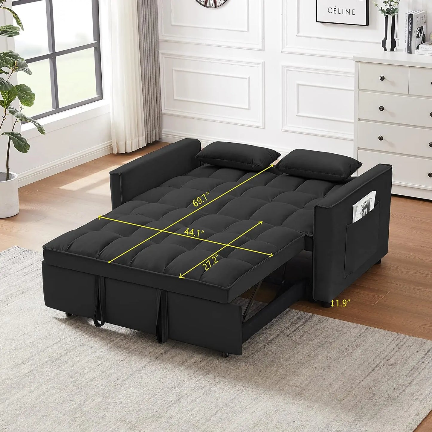 Modern Convertible Sleeper Sofa Bed