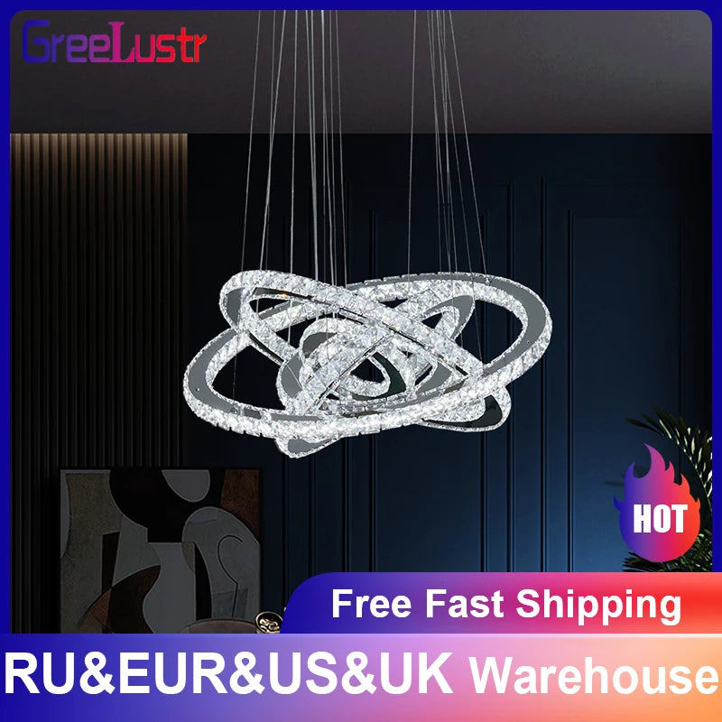 Modern K9 Crystal Led Chandelier Light