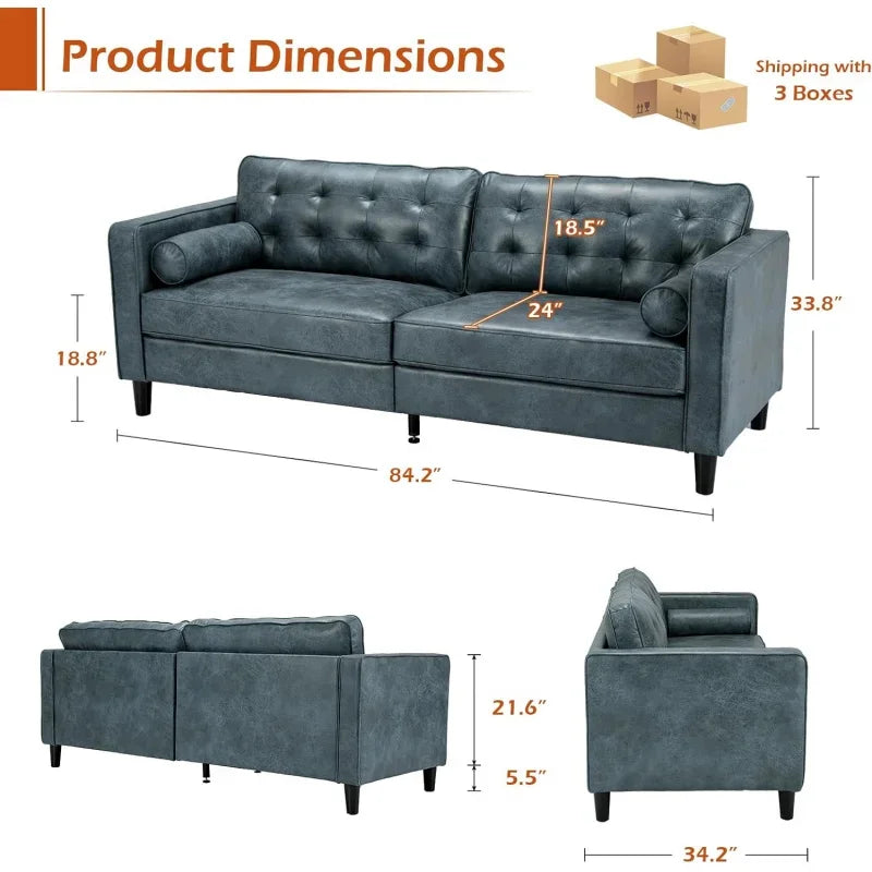 84.2” Mid-Century Sofa