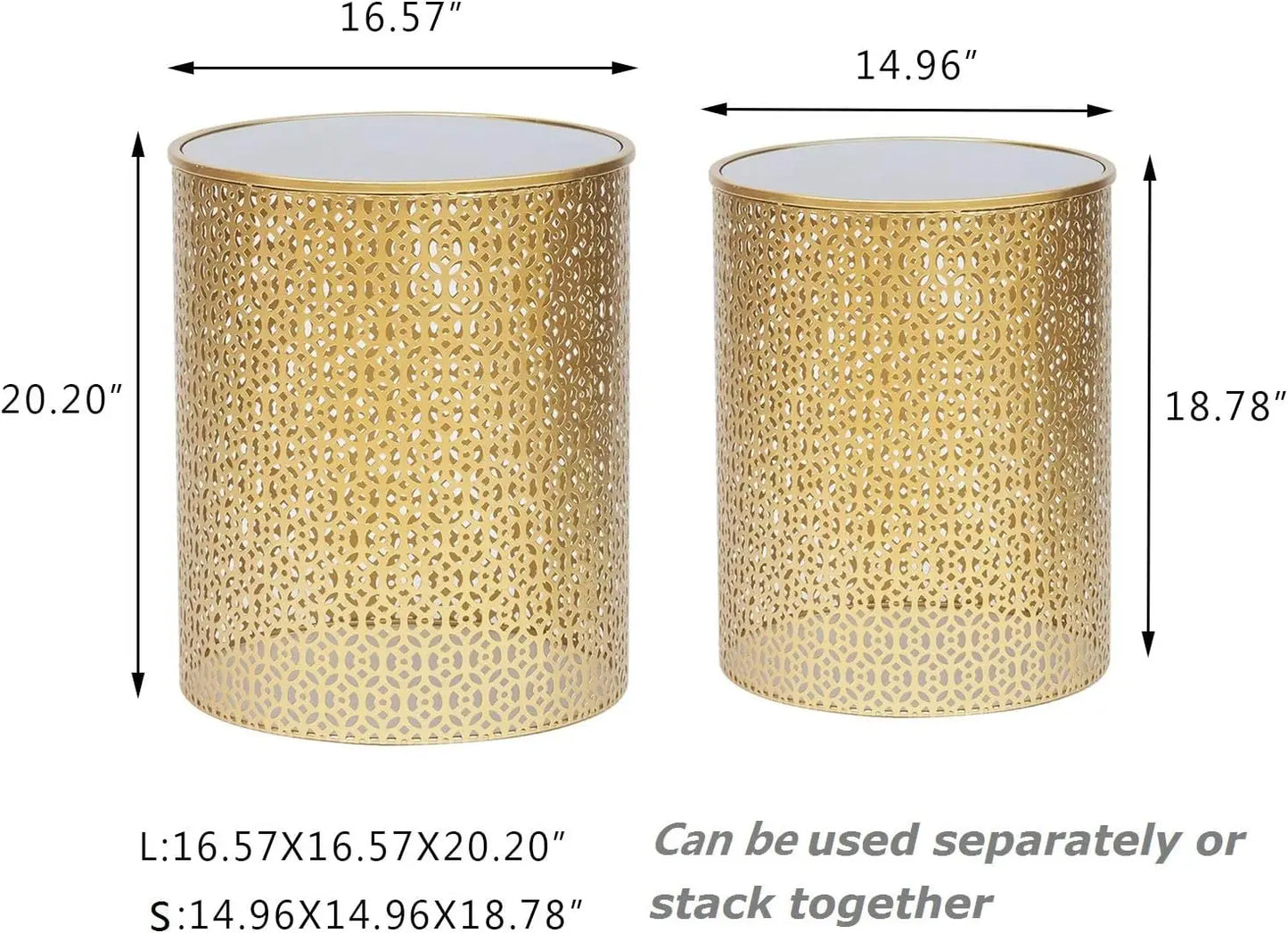 Round Side/ End Tables Set of 2
