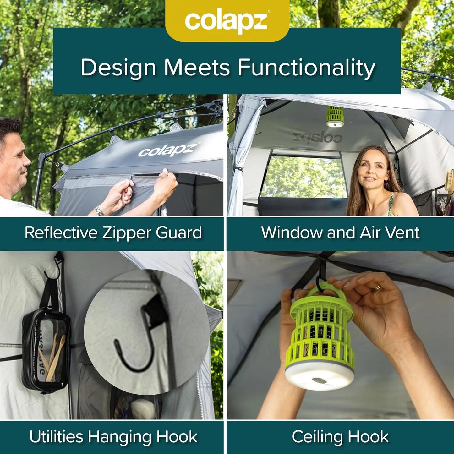 Camping Shower Tent and Pop Up Toilet Tent