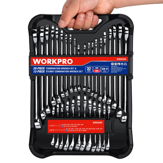 32-Piece SAE & Metric Combination Wrenches Set