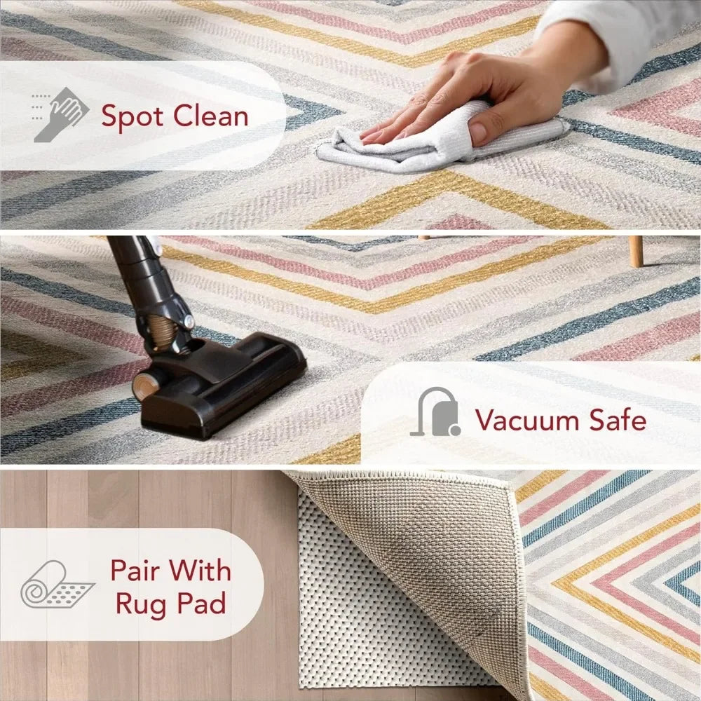 Contemporary Chevron Area Rug, 7x9