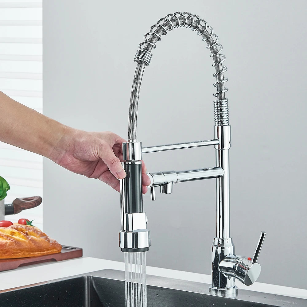 Pull Down Spring Kitchen Faucet