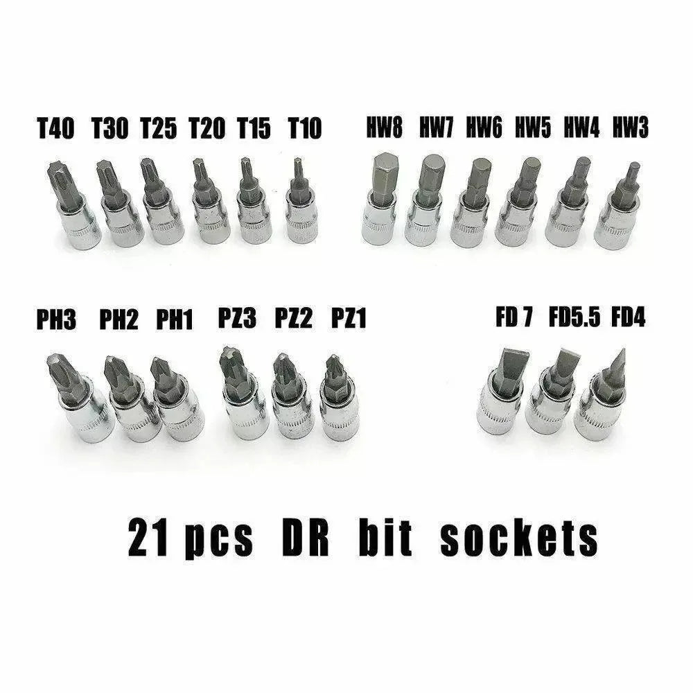 46pcs Spanner Socket Ratchet Wrench Set