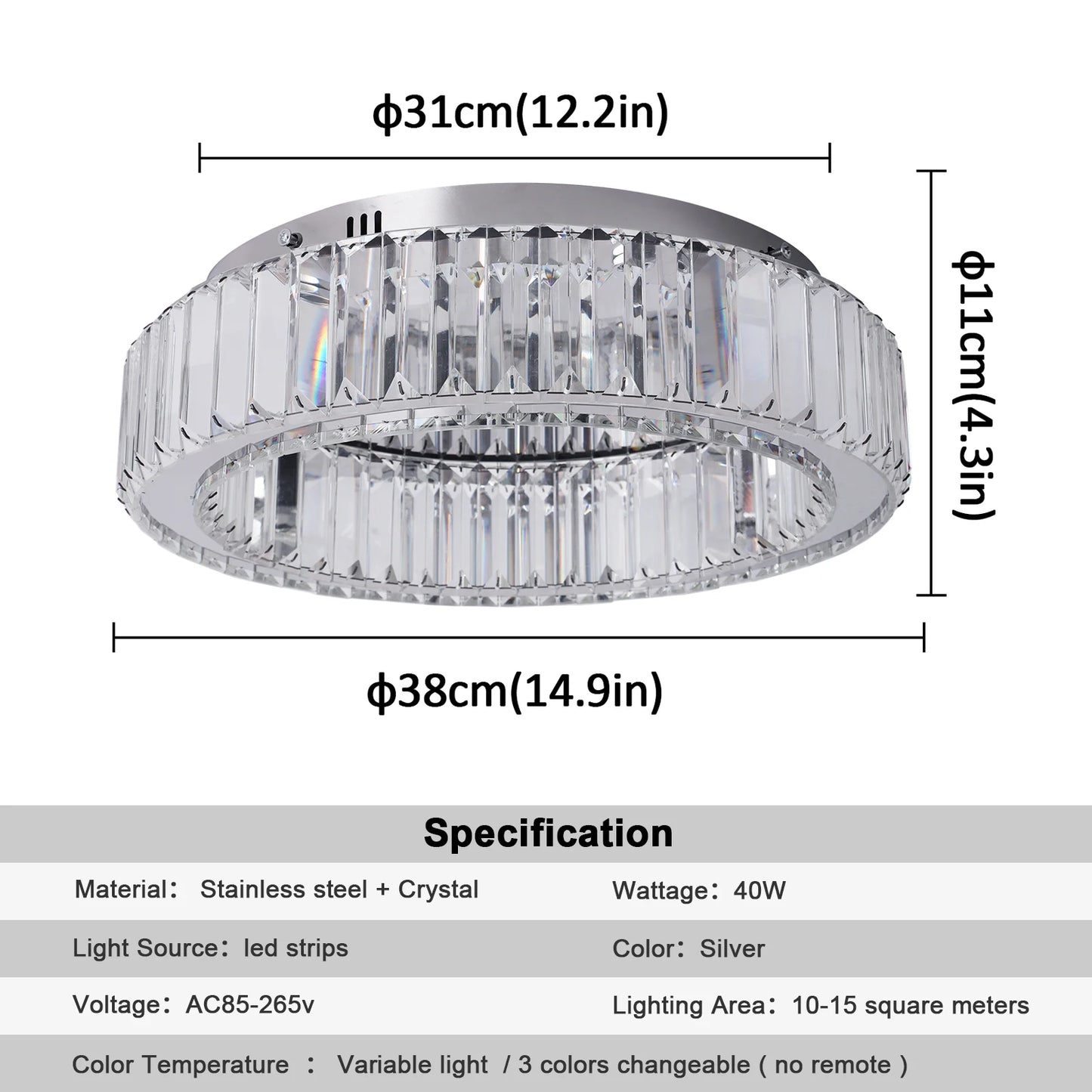 Modern Led Crystal Ceiling Chandelier