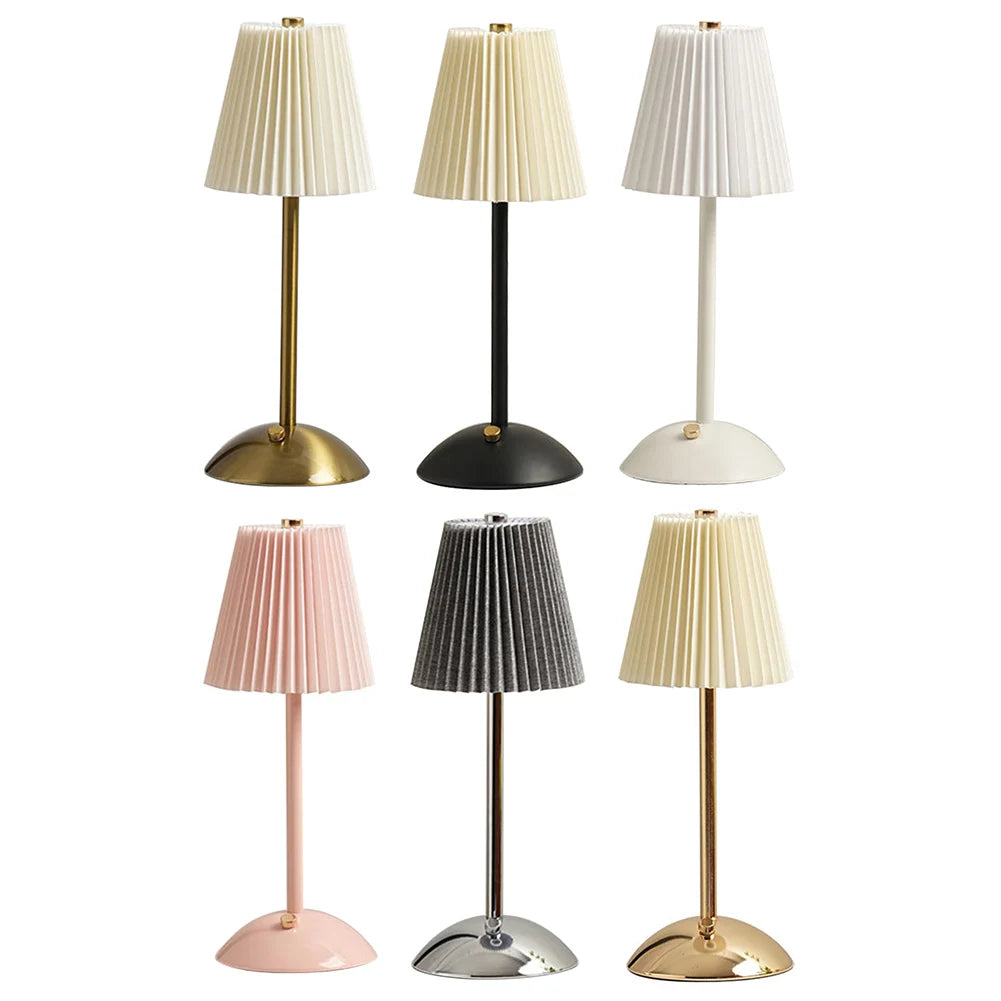 Pleated Shade Nightstand Lamp
