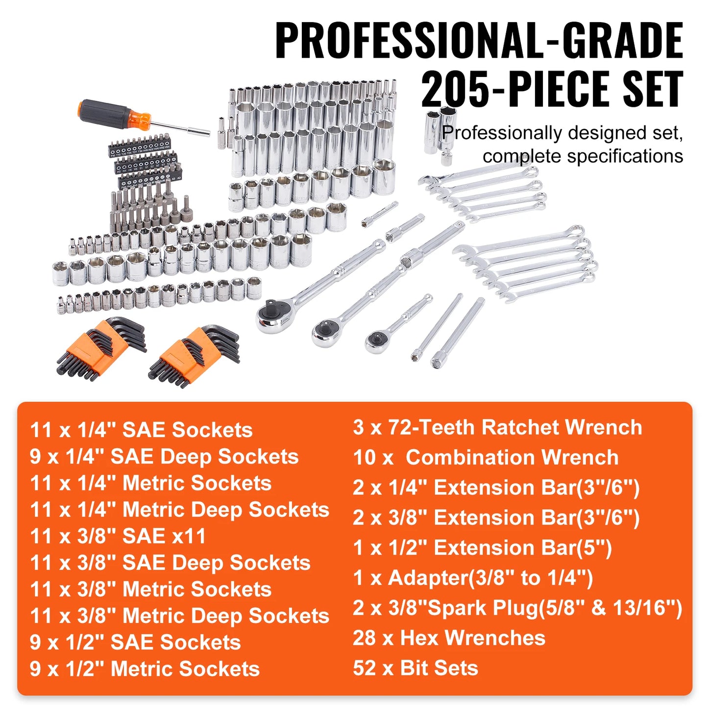 Mechanics Tool and Socket Set