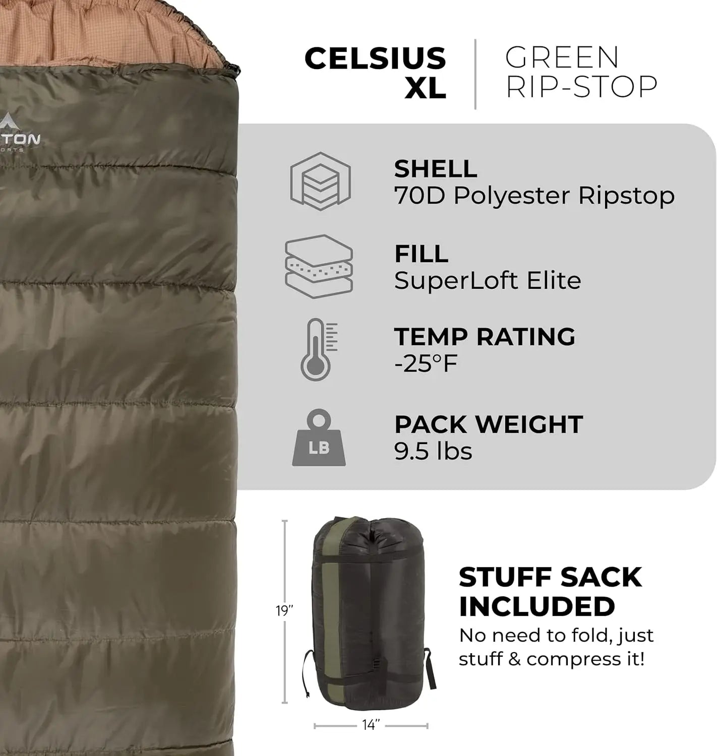 Celsius XL, -25, 20, 0 Degree Sleeping Bags