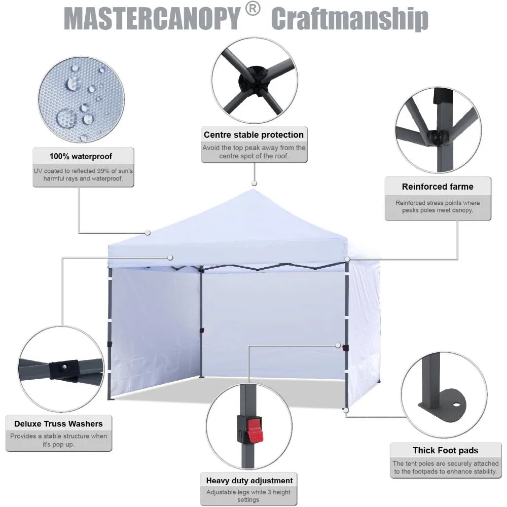 Heavy Duty Pop-up Canopy Tent with Sidewalls