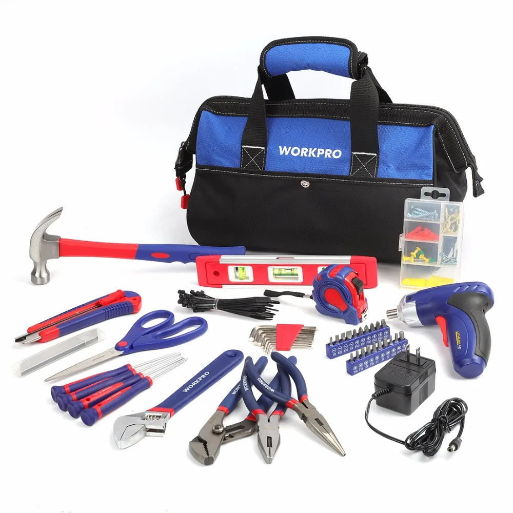 3.6V Rechargeable Screwdriver and Tool Bag 125-piece Hand Tool Set