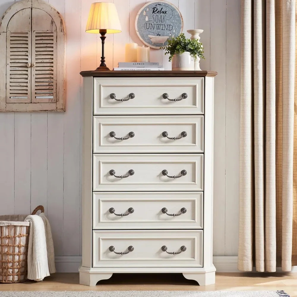 Farmhouse 5 Drawers Dresser
