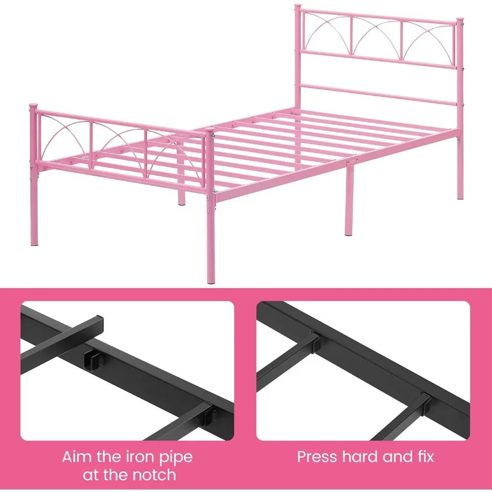 Platform Bed Frame with Headborad&Footboard