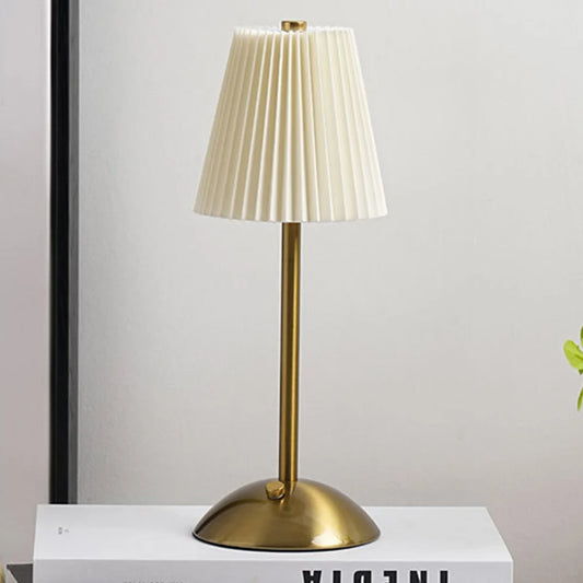 Pleated Shade Nightstand Lamp