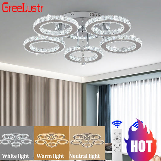 Modern Crystal Led Ceiling Chandelier Light