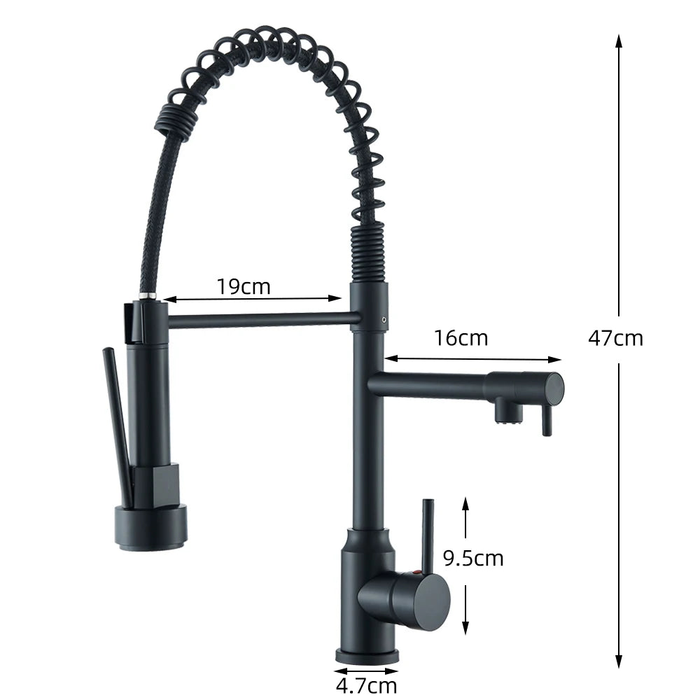 Pull Down Spring Kitchen Faucet