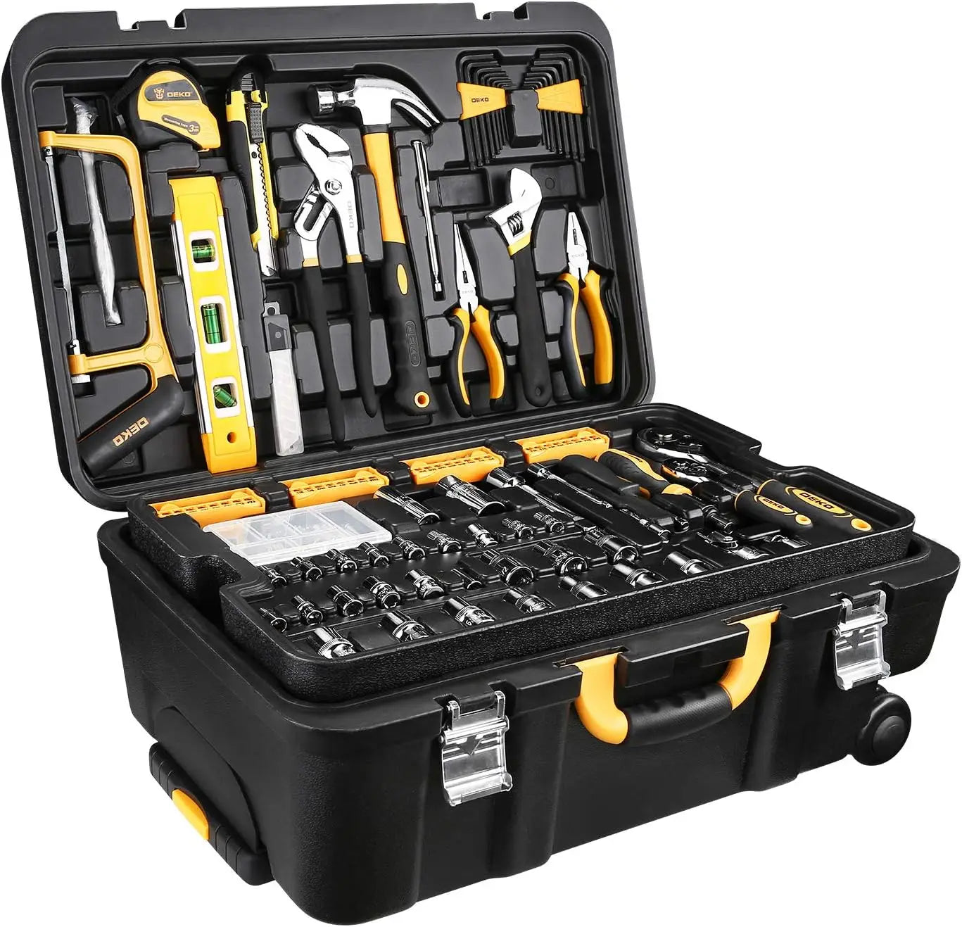 258 Piece Tool Kit with Rolling Tool Box