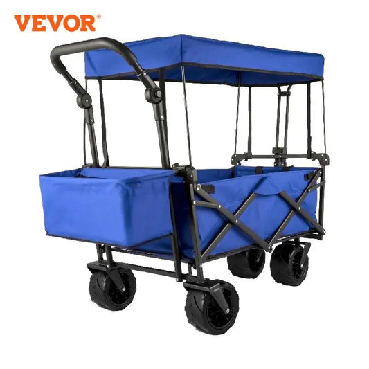 Folding Wagon Cart W/ Adjustable Handlebar