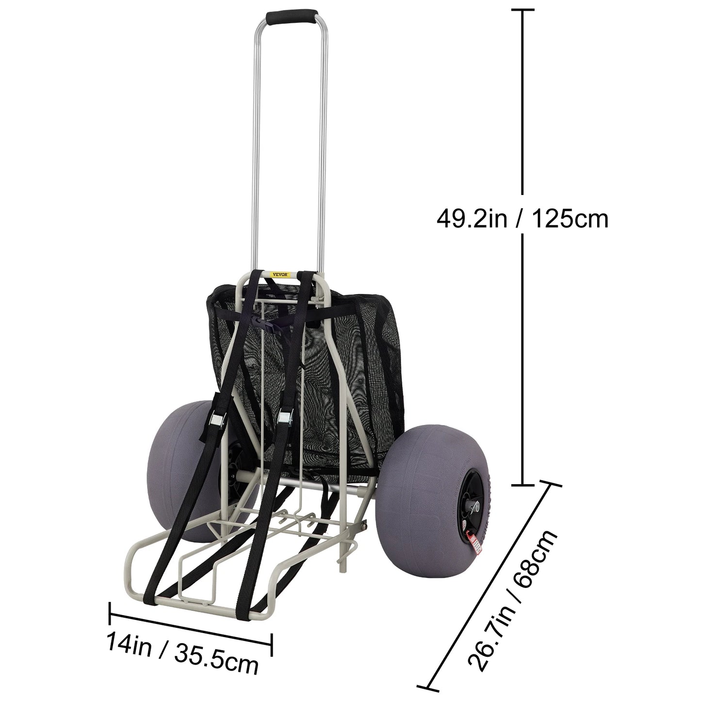 Beach Carts for the Sand w/ 12" TPU Balloon Wheels