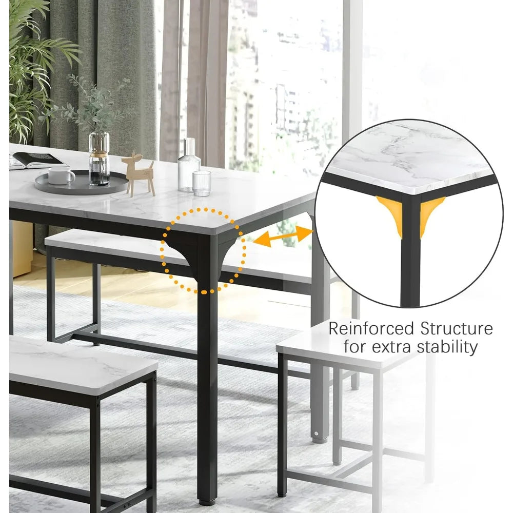 5 Piece Kitchen Table and Chairs for 6