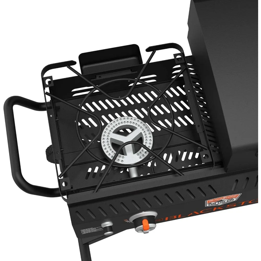 Legs Hood & Side Shelf-Heavy Duty Flat Top Portable BBQ Griddle Grill Station