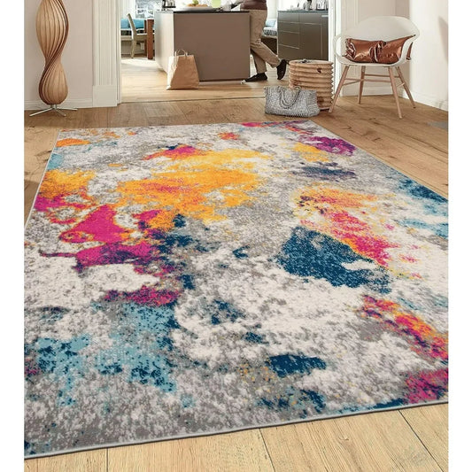 Washable Abstract Area Rug